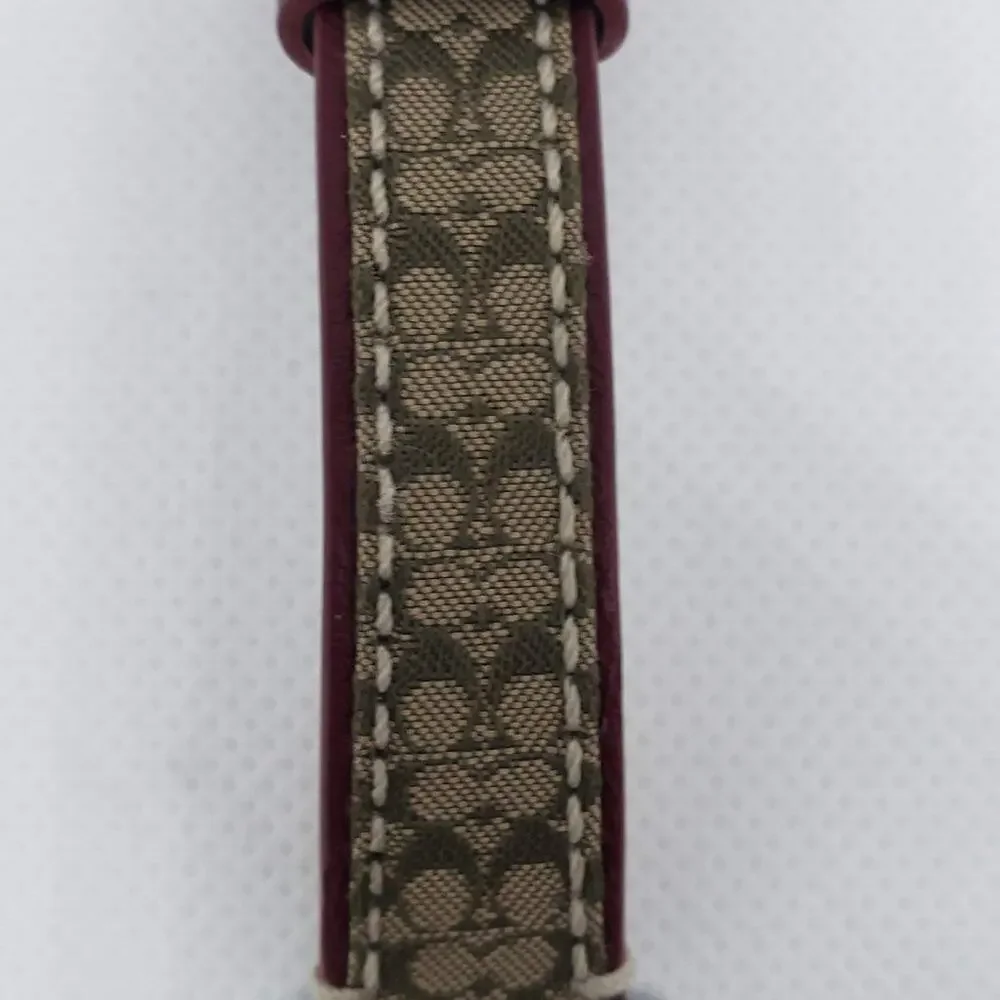 Coach Signature Boyfriend Watch Khaki/Burgundy